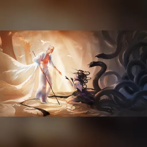 artist:sakimichan medium:artwork medium:drawing plus_artist // 1705x1000 // 998.8KB // jpg // image/jpeg // 1308082666_medusa_s_saviour_resubmit_by_sakimichan-d3iwrkf