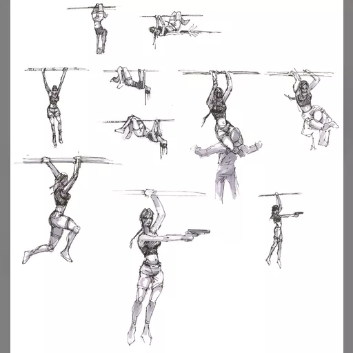 animateion medium:artwork official_artwork series:tomb_raider sketches tomb_raider_legends // 820x870 // 236.0KB // jpg // image/jpeg // pipe-climbing