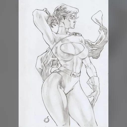 alias:karen_starr alias:power_girl artist:evert_sousa character:kara_zor-l grayscale medium:artwork publisher:dc // 2000x2829 // 3.2MB // jpg // image/jpeg // power_girl_pose_by_uzomistudio-d9jjdps