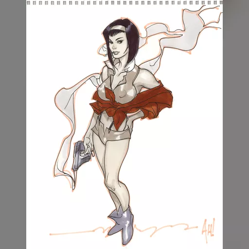 artist:adam_hughes character:faye_valentine medium:artwork series:cowboy_bebop // 1091x1383 // 258.7KB // jpg // image/jpeg // AH-faye-valentine