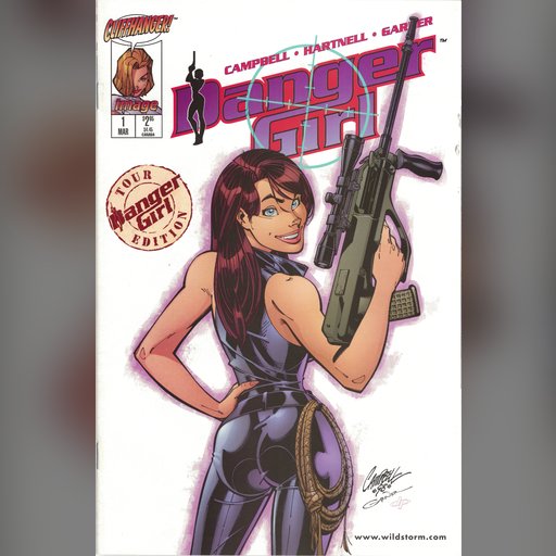 artist:j_scott_campbell character:sydney_savage comic_cover medium:artwork scan series:danger_girl series:danger_girl_(original) // 4016x6104 // 27.2MB // webp // image/webp; lossless=true // danger_girl_1_tour_edition
