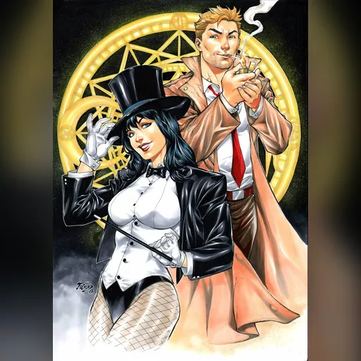 artist:fred_benes character:zatanna_zatara downloaded:deviantart medium:artwork medium:drawing publisher:dc series:batman style:benes // 1024x1448 // 395.5KB // jpg // image/jpeg // zatanna_and_constantine_by_fredbenes-dc4rhdg