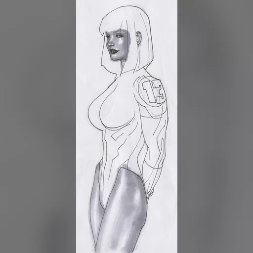 alias:fairchild artist:adam_hughes character:caitlin_fairchild medium:artwork series:gen_13 // 700x1747 // 240.1KB // jpg // image/jpeg // Caitlin-sketch---prelim