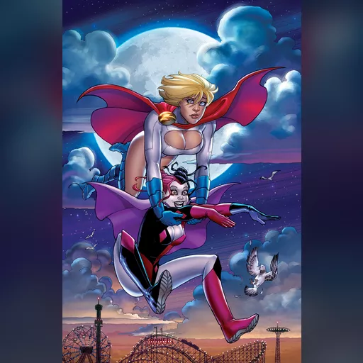 alias:harley_quinn alias:karen_starr alias:power_girl artist:amanda_conner character:harleen_quinzel character:kara_zor-l medium:artwork publisher:dc series:batman // 1500x2277 // 805.3KB // jpg // image/jpeg // Harley_Quinn_Vol_2_12_Textless