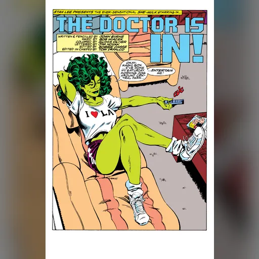 alias:she-hulk character:jennifer_walters publisher:marvel run:sensational_she-hulk series:she-hulk // 1987x3056 // 1.1MB // jpg // image/jpeg // 2Sensational She-Hulk by John Byrne v01-104-0105