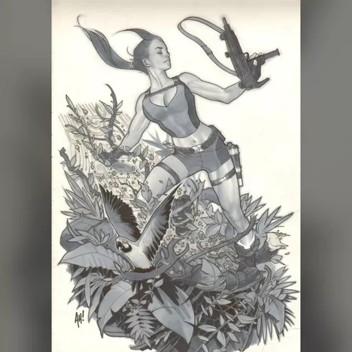 artist:adam_hughes character:lara_croft medium:artwork series:tomb_raider // 723x1023 // 115.2KB // jpg // image/jpeg // AdamHughesLaraCroft