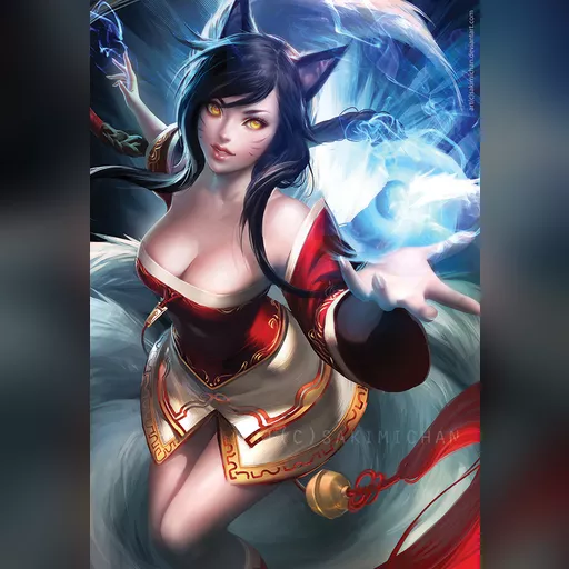 artist:sakimichan medium:artwork medium:drawing plus_artist // 686x1000 // 693.0KB // jpg // image/jpeg // ahri_by_sakimichan-d6gytt0