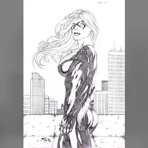alias:black_cat artist:fred_benes character:felicia_hardy grayscale medium:artwork medium:drawing publisher:marvel series:spider-man style:benes // 857x1250 // 623.3KB // jpg // image/jpeg // FredBenes-BlackCat