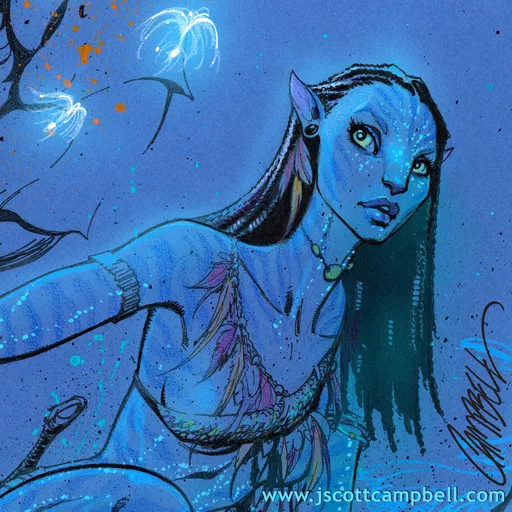 artist:j_scott_campbell medium:artwork // 1403x1403 // 561.5KB // jpg // image/jpeg // neytiri_from_avatar___detail___by_j_scott_campbell-d2yp0ye