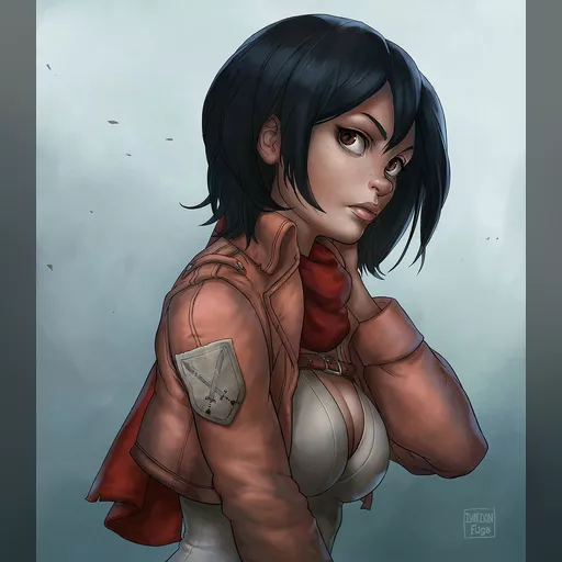 artist:dandon_fuga medium:artwork medium:drawing // 1000x1148 // 144.8KB // jpg // image/jpeg // mikasa_by_dandonfuga-d6ti4u7