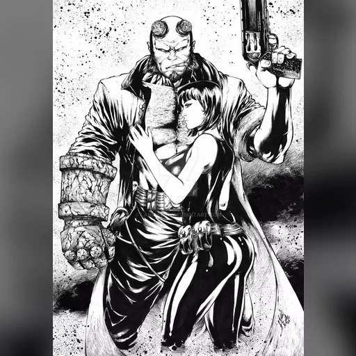 artist:lanio_sena medium:artwork medium:drawing // 750x1065 // 293.9KB // jpg // image/jpeg // hellboy_and_liz_sherman_by_laniosena-dbc6u8d