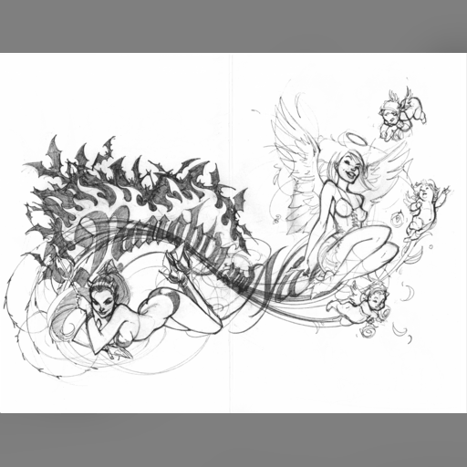 Campbell_2007_Sketchbook artist:j_scott_campbell medium:artwork medium:drawing official scan // 6630x5120 // 13.3MB // webp // image/webp; lossless=true // page_09-10