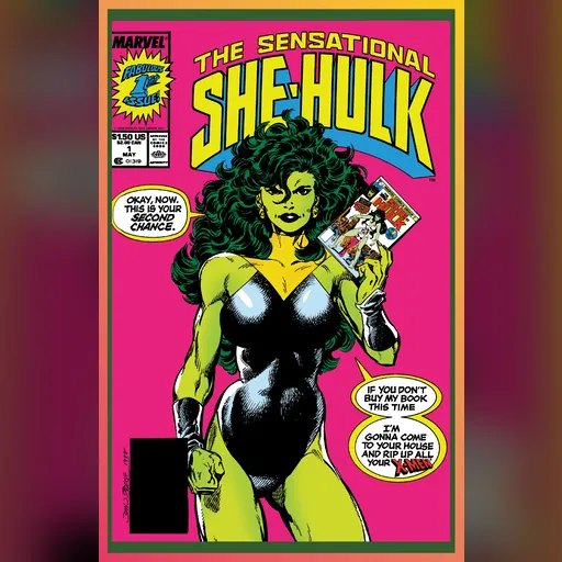 alias:she-hulk character:jennifer_walters publisher:marvel run:sensational_she-hulk series:she-hulk // 1987x3056 // 1.2MB // jpg // image/jpeg // 2Sensational She-Hulk by John Byrne v01-012-0013
