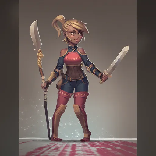 artist:moonlightorange medium:artwork // 603x800 // 491.1KB // jpg // image/jpeg // chibi_warrior_by_moonlightorange-d7e9y7h