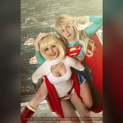 alias:karen_starr alias:power_girl alias:supergirl character:kara_zor-el character:kara_zor-l cosplay medium:photo person:fioresofen publisher:dc series:superman // 3456x5184 // 8.5MB // jpg // image/jpeg // supergirl_and_powergirl___dc_comics_by_whitelemon-d8ua2mf