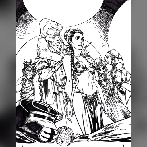artist:j_scott_campbell medium:artwork // 632x800 // 476.2KB // jpg // image/jpeg // Slave_Leia-J._Scott_Campbell-Smaller