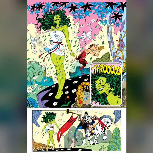 alias:she-hulk character:jennifer_walters publisher:marvel run:sensational_she-hulk series:she-hulk skin:green // 1987x3056 // 1.8MB // jpg // image/jpeg // 2Sensational She-Hulk by John Byrne v01-152-0153