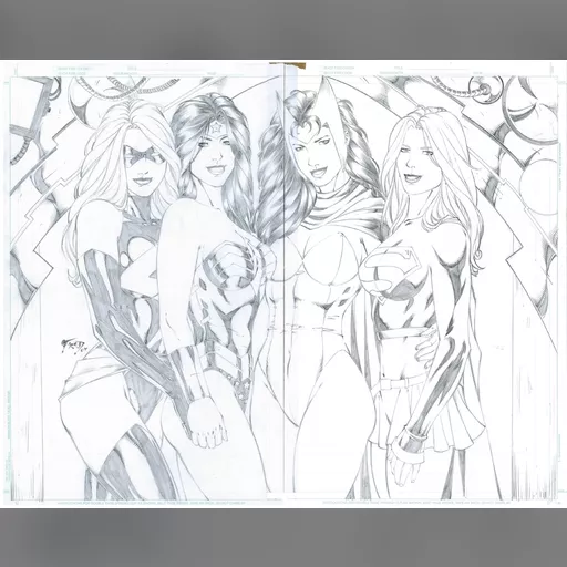 artist:fred_benes grayscale medium:artwork medium:drawing style:benes // 1012x800 // 542.6KB // jpg // image/jpeg // Fred Benes 1