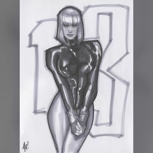 alias:fairchild artist:adam_hughes character:caitlin_fairchild medium:artwork series:gen_13 // 800x1077 // 154.3KB // jpg // image/jpeg // Caitlin-sketch---finish