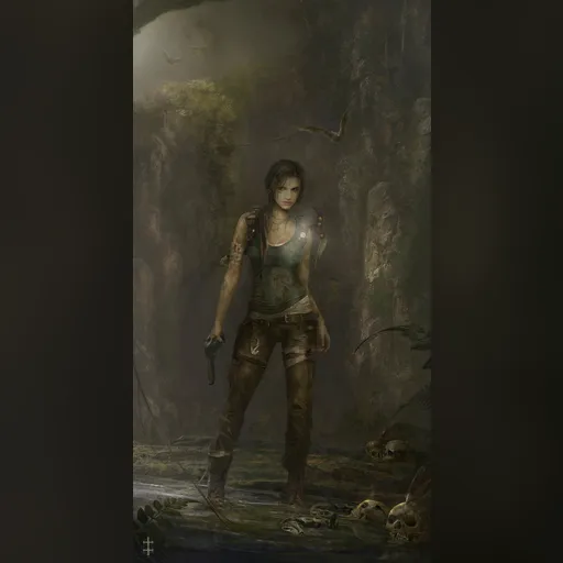 character:lara_croft eventrue medium:artwork series:tomb_raider // 600x1132 // 103.3KB // jpg // image/jpeg // __the_young_lara_croft___by_eventrue-d5x5l8c