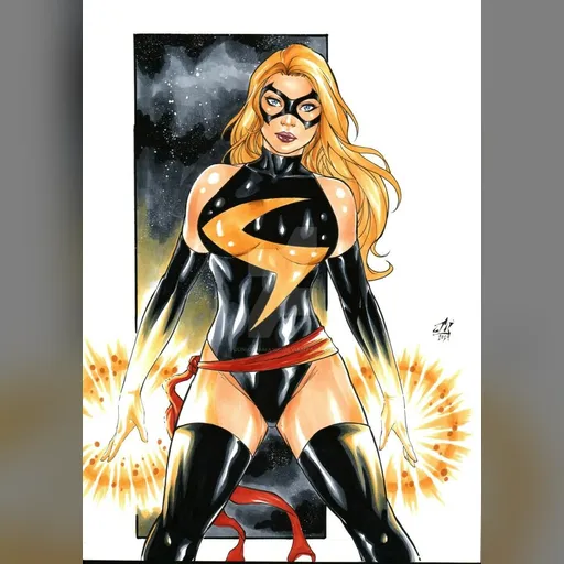 alias:captain_marvel artist:junior_maia character:carol_danvers medium:artwork publisher:marvel style:benes // 1024x1450 // 192.8KB // jpg // image/jpeg // miss_marvel___evaluate_1_10__commisions_open____by_juniormaia100_dddiwrz